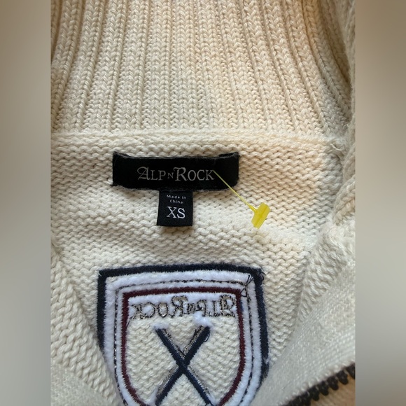 PERONI X ALP N ROCK FAIRISLE 1/4 ZIP SWEATER | IVORY XS - Picture 12 of 15